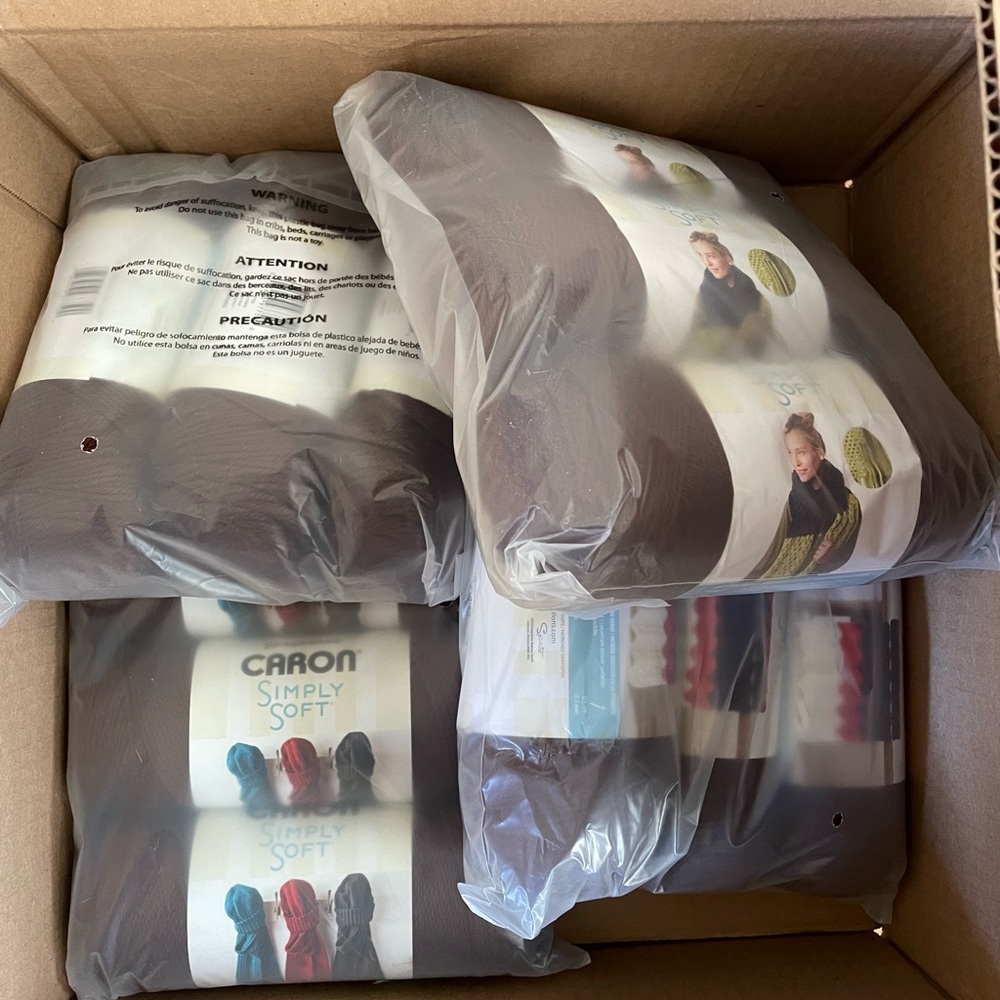 Caron simply soft brown yarn